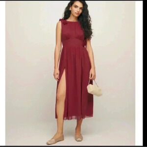 NWOT Reformation x New York City NYC Ballet Flor Low Back Midi Dress Red 2